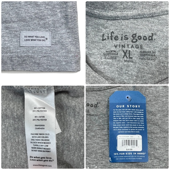 Life Is Good Men’s Lot Of 3 Holiday Crusher Tees Size XL Short Long Sleeve Tops - Picture 13 of 13